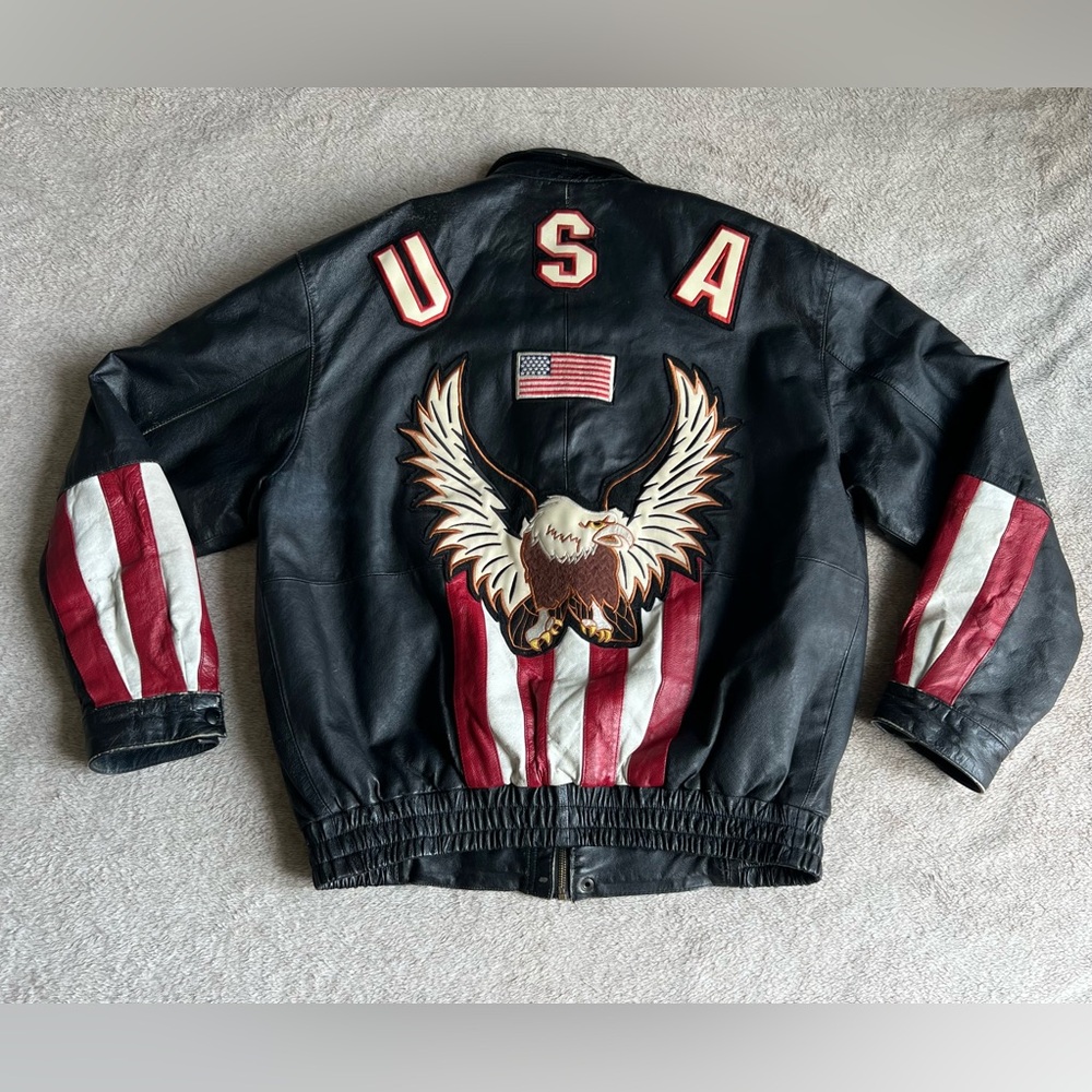 Vintage Leather Gallery USA EAGLE Motorcycle Jacket
